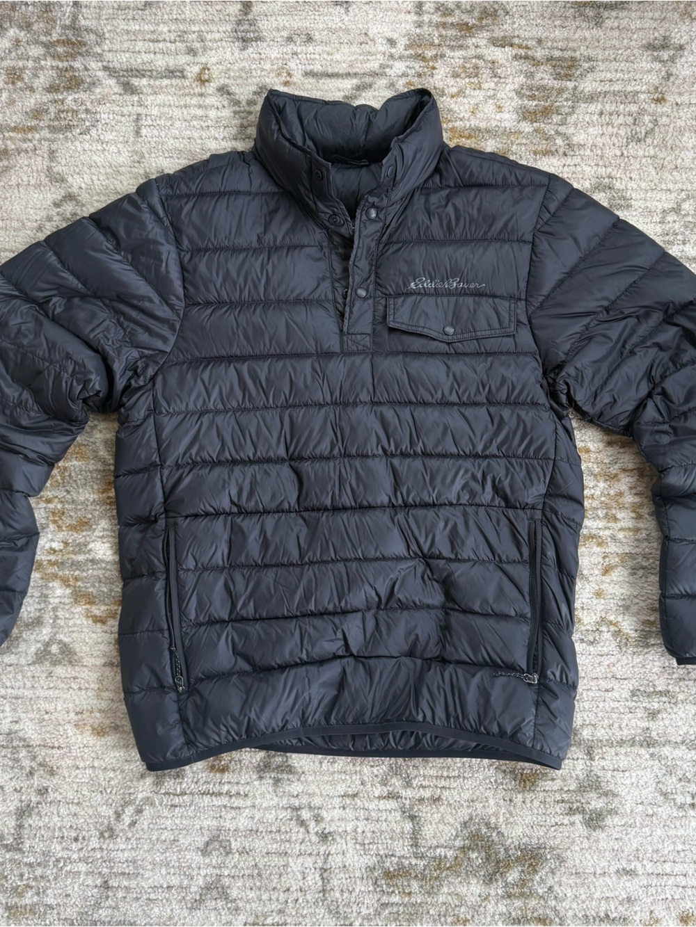 Eddie Baue Black Quilted Packable Puffer Jacket